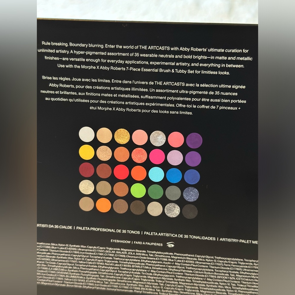 NIB Morphe X Abby Roberts The Artcasts Palette NEW Colorful Quality Pigment GLAM - Picture 5 of 6